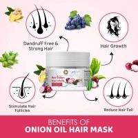 Global Organic India Red Onion Hair Mask with Onion - 100 gm