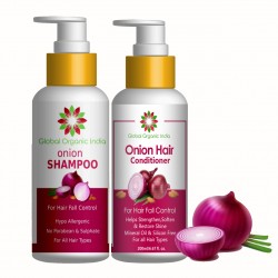 Global Organic India Onion Shampoo + Onion Conditioner